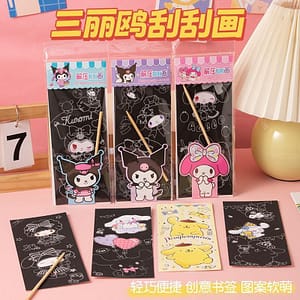 Sanrio doodle scratch painting sticky notes colorful scratch painting children's toys cartoon handmade creative scratch painting student gift