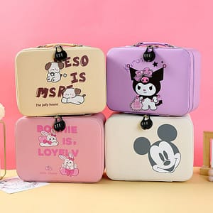 Large capacity Korean makeup bag Internet celebrity girl multi-functional makeup box portable cosmetic storage box Korean version