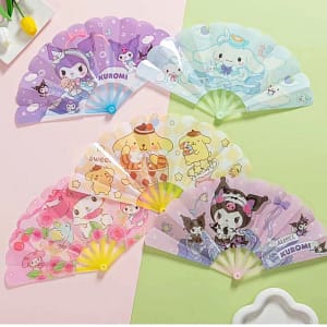 Cute folding fan convenient to carry fan for children, children's foldable plastic cartoon 30-folding fan, high-value summer