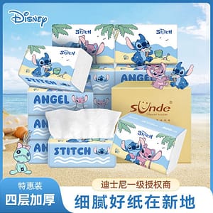 Disney paper-pumping log tissue 4-layer wholesale box of home toilet paper car cute internet celebrity tissue