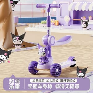 Scooter children thickened 2-6-10 Three-in-one baby boy boys girls kids and girls trolley music slither