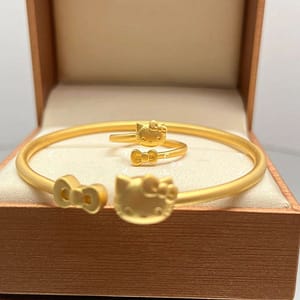 Little Red Book Cat Ring Kitty Cat Bow Ins New Sweet Cartoon High-end Cute Exquisite Ring