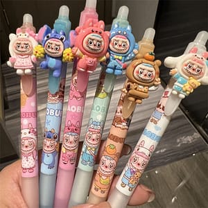 Cute Rabubu new crystal blue erasable neutral pen primary school students ins reward high appearance simple third grade