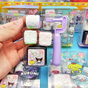 Children's cartoon roller seal ink set