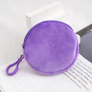 Solid color plush coin purse