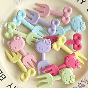 helloKitty kids cute fruit fork