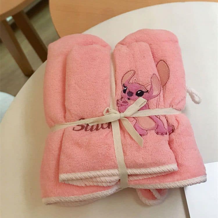 Cute Stilt Bath towel cartoon monster absorbs water and quickly drys household bathing large towel bath towel gift set - Image 3