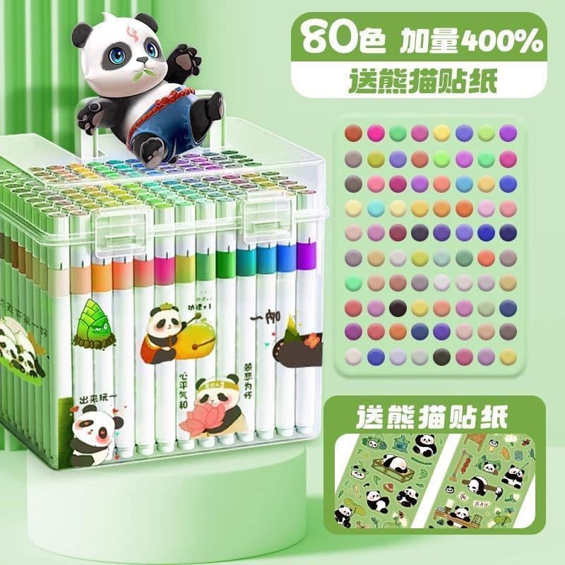 Little Panda 120 acrylic marker pen for children's students' art stackable color special watercolor pen for bucket high appearance - Image 3