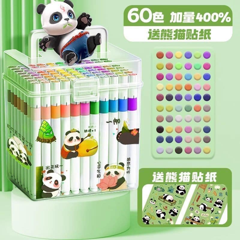 Little Panda 120 acrylic marker pen for children's students' art stackable color special watercolor pen for bucket high appearance - Image 4