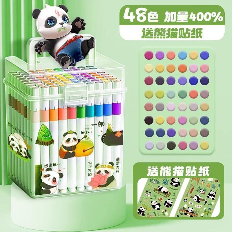 Little Panda 120 acrylic marker pen for children's students' art stackable color special watercolor pen for bucket high appearance - Image 5