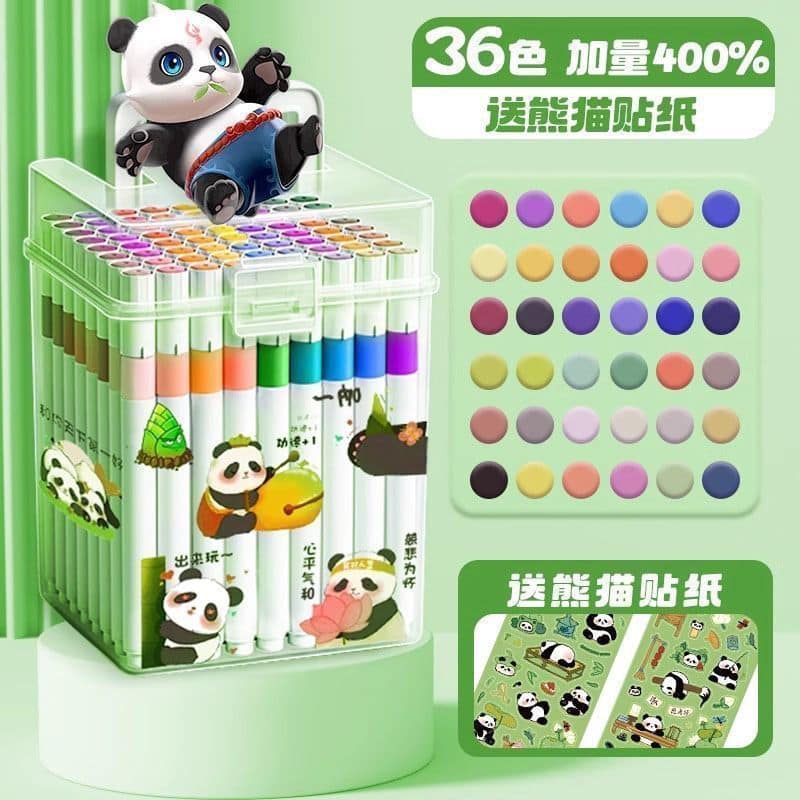 Little Panda 120 acrylic marker pen for children's students' art stackable color special watercolor pen for bucket high appearance - Image 6